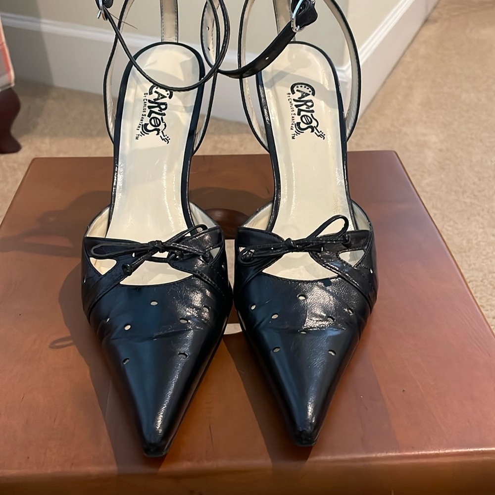 Carlos Santana Sundown Black Heels Size    7 1/2